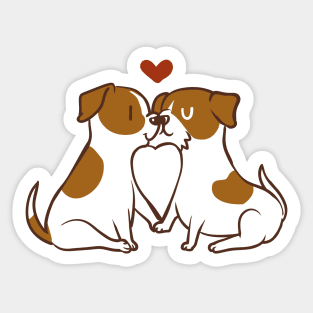 Jack Russell Terrier Kisses Sticker